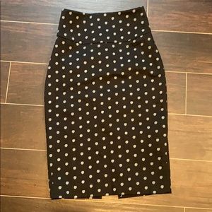 Express Black/White Floral Pencil Skirt